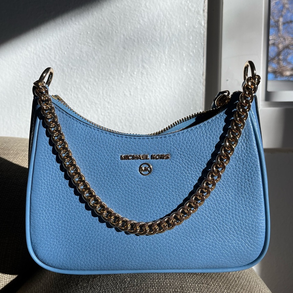 MICHAEL KORS Jet Set Charm SMALL Pebbled Leather Pochette
